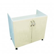 Masca pentru chiuveta cu 2 usi Zebra, Alba/MDF Vanilie lucios, fara blat, 80 x 82 x 50 cm Masca pentru chiuveta cu 2 usi Zebra, Alba/MDF Vanilie lucios, fara blat, 80 x 82 x 50 cm